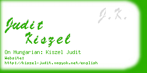 judit kiszel business card